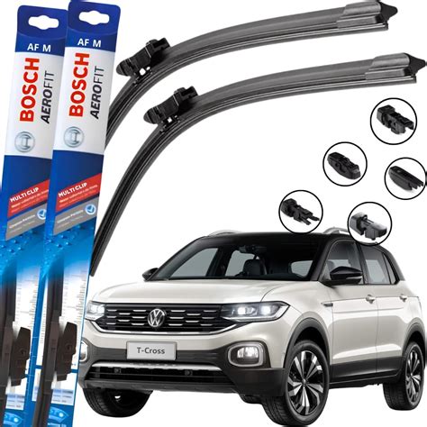 Par Palheta Limpador Parabrisa Original Bosch Multiclip Vw T Cross