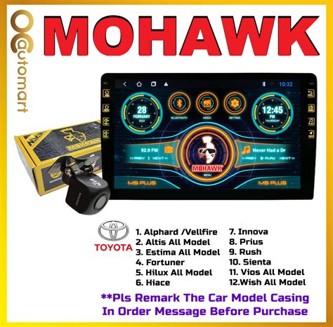 Free Reverse Camera Mohawk Ms Plus Series Car Android Player Qled