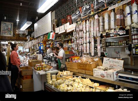 Lunch Customers Place Orders At The Landmark Molinari Delicatessen In