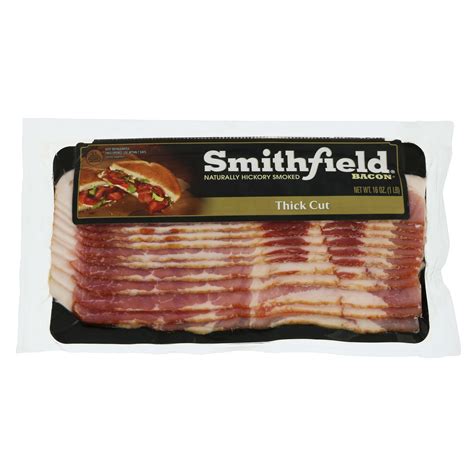 Smithfield Thick Cut Hickory Smoked Bacon Shop Bacon At H E B