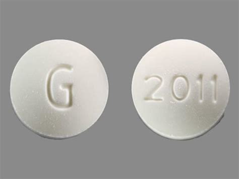 2011 G Pill White Round 9mm Pill Identifier