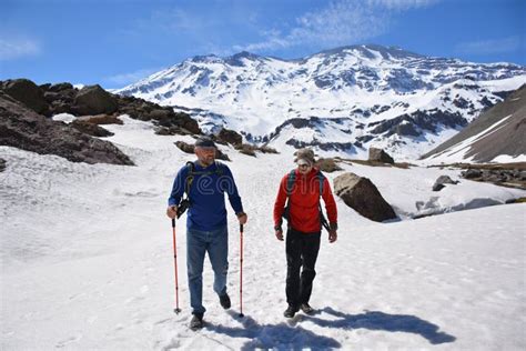 Hiking at Mount Andes in Chile Editorial Image - Image of snow, mountaineer: 83362470