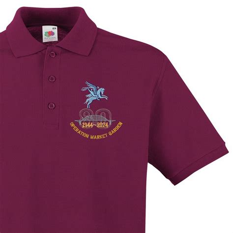 Polo Shirt Operation Market Garden 80th Pegasus The Airborne Shop