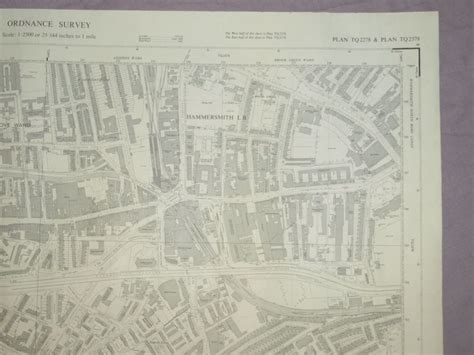 Ordnance Survey Map West London, 1968.