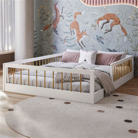 Cama Montessoriana Casal Adulto - Cama Montessoriana Casal Ana Branco Madeirado - Tigus | Shopee Brasil