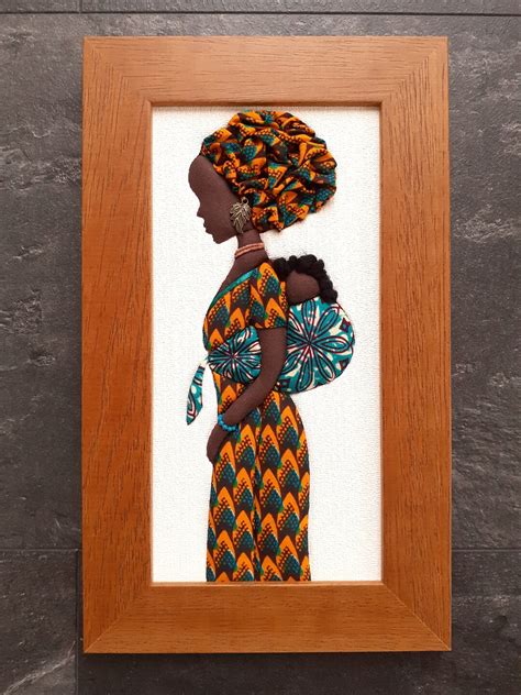 African Fabric Wall Art Gift African Fabric Picture - Etsy