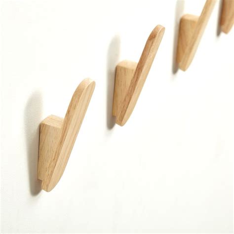 Rustic Wooden Wall Mounted Coat Hanger Hooks Perfect for - Etsy | Wooden coat hooks, Wall ...