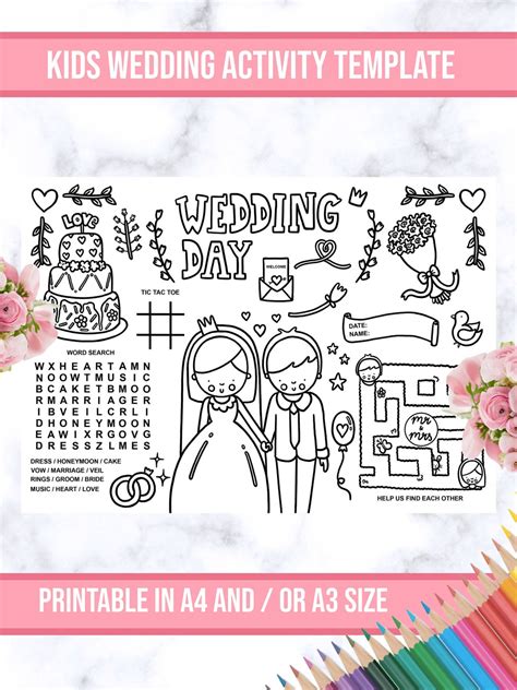 Wedding Journal Template For Kids