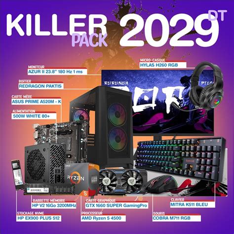 PC Gamer KILLER PACK Ryzen 5 4500 GTX 1660 TI 16Gb 512 Gb