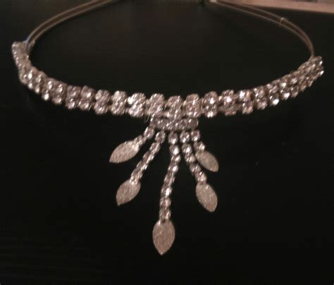 Rhinestone Tiara the centre piece lays on the forehead | Rhinestone