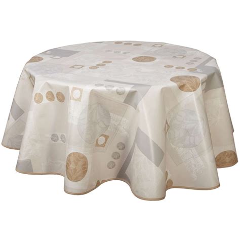 Nappe Alma Cru Ronde Toile Cir E Diam Cm Douceur Intemporelle