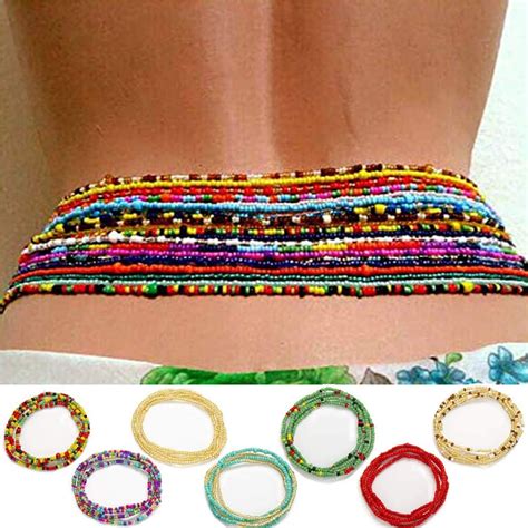 Amazon Elabest African Waist Beads Chain Layered Belly Body Chain