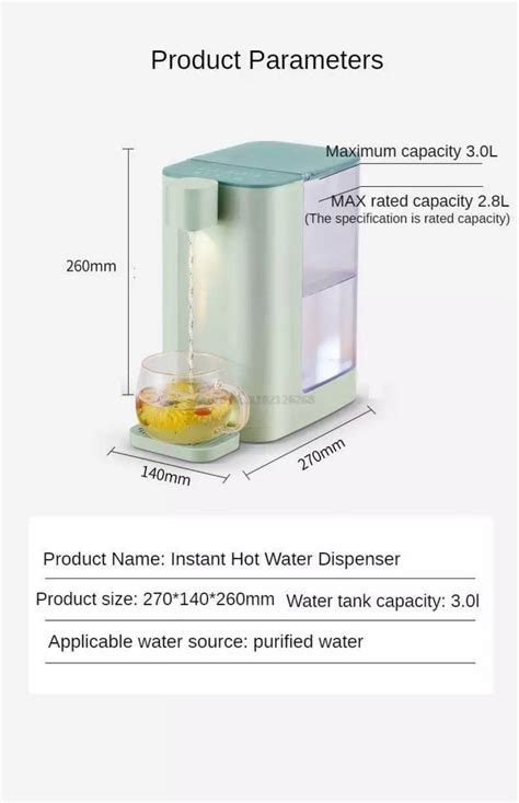 Ready Stock Xiaomi Style 3L Instant Hot Water Pot Kettle Heater Dispenser Safe Water Dispenser