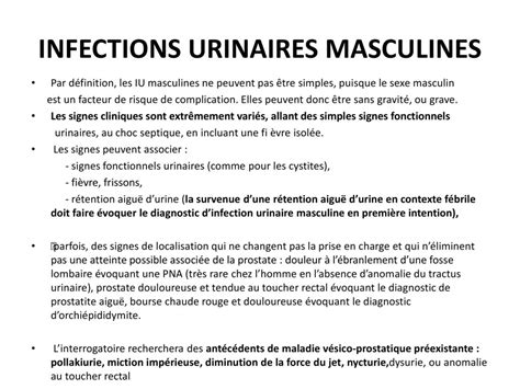 Infections Urinaires Dr Benzouid N Assistante En Néphrologie Ppt