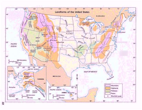 Landforms of the United States Diagram | Quizlet