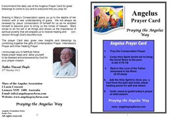 Angelus Prayer Cards Mary Of The Angelus Prayer Mission