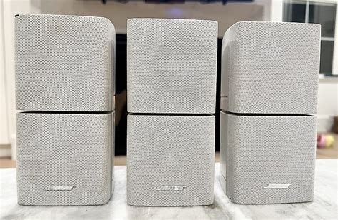 Set Of 3 Bose White Double Cube Speakers For Reverb