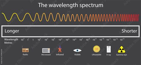 Illustration Of Physics The Wavelength Spectrum Wave Lengths