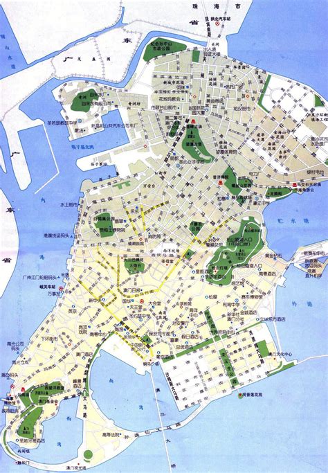 Large detailed road map of Macau in chinese | Macau | Asia | Mapsland ...