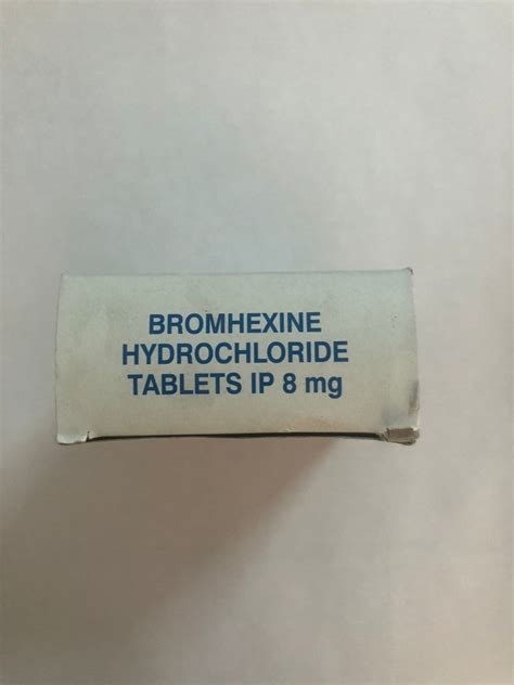 Sunrise 8 Mg Bromhexine Hydrochloride Tablet Ipca At Rs 150 Box Of 100