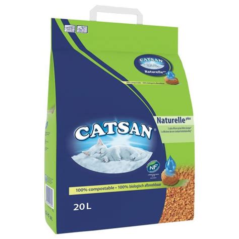 Catsan Areia Aglomerante Vegetal Naturelle Plus Gatos L Kuantokusta