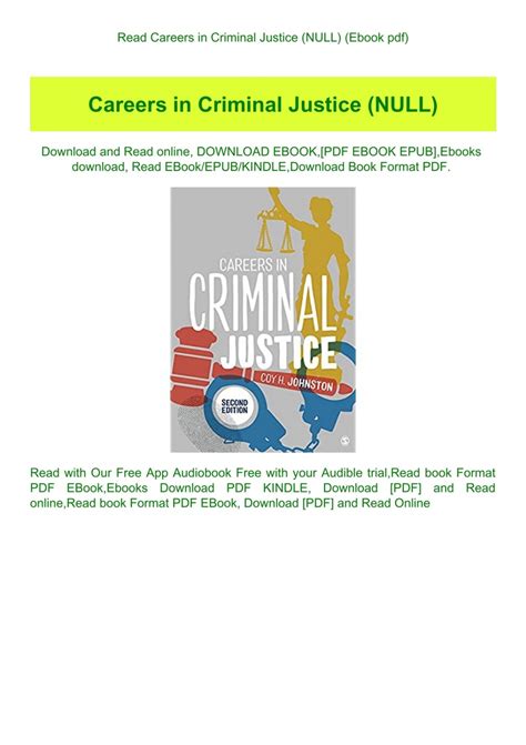 Read Careers in Criminal Justice (NULL) (Ebook pdf)