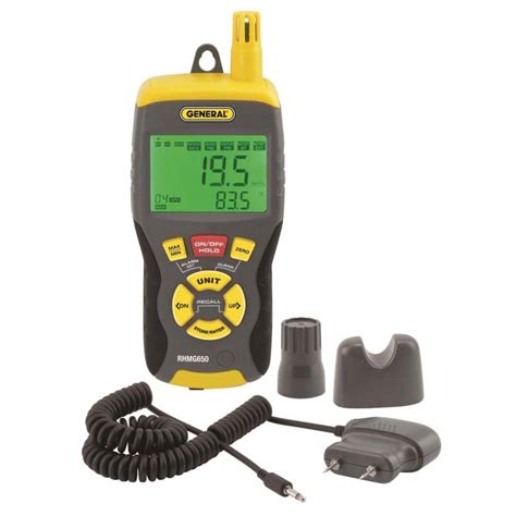 General Tools Multi Function Thermo Hygrometer With Pin Pinless