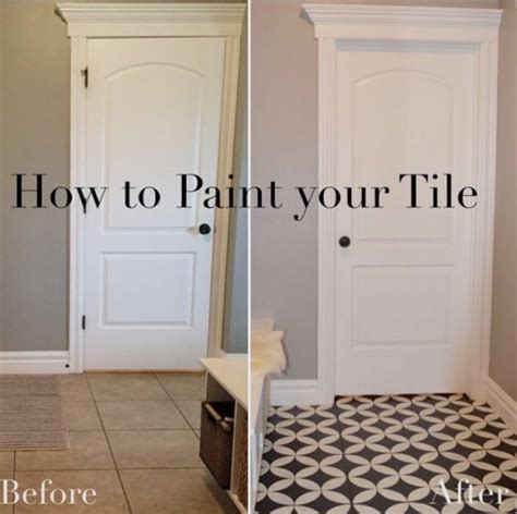 How To Paint Your Ceramic Floor Tile | The Lettered Cottage