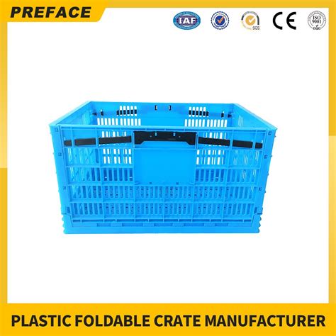 High Quality Folding Shopping Crate Stack And Nest Plastic Foldable