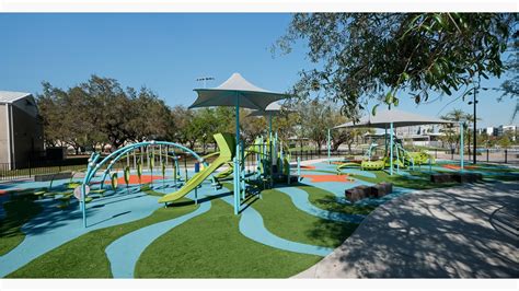 Julian B. Lane Riverfront Park - Colorful Playgrounds for all Ages