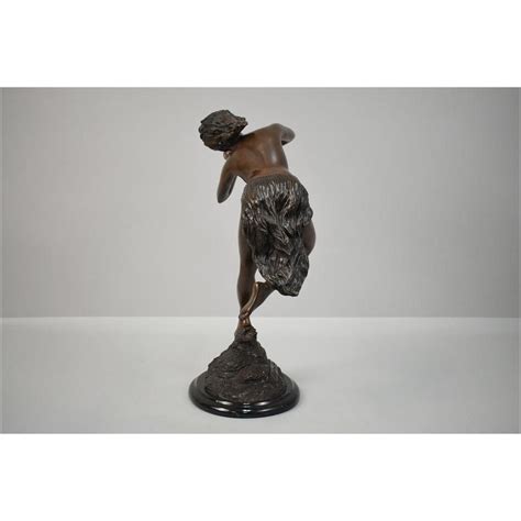 Lake Geneva Studio Bronze Nude With Trumpet DGW Auctioneers