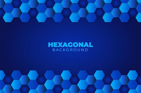 Fondo Hexagonal Azul Degradado Vector Gratis