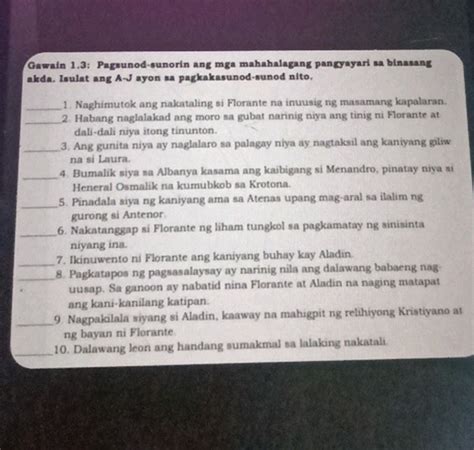 Gawain 13 Pagaunod Sunorin Ang Mga StudyX