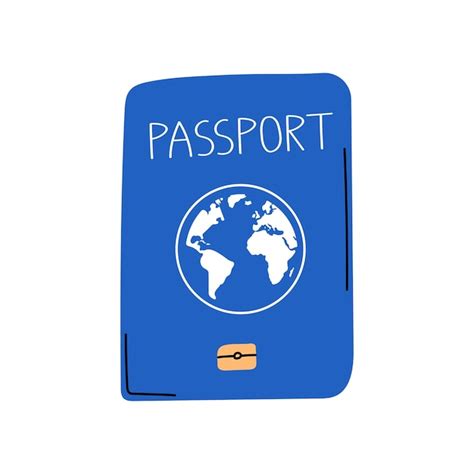 Un lindo pasaporte al estilo de dibujos animados con datos biométricos