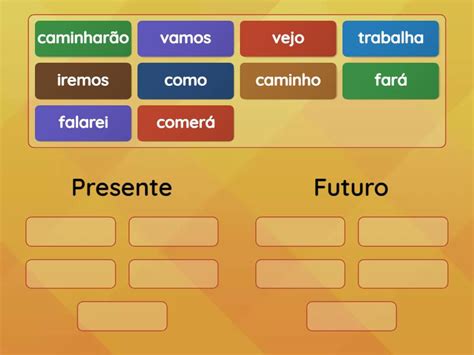 Tempos Verbais Classificação Em Grupos