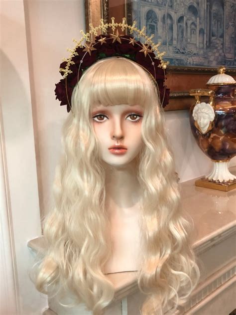 Evahair New Style Cute Blonde Long Wavy Synthetic Wig With Bangs