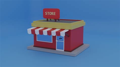 Shops Store 3d Model Cgtrader