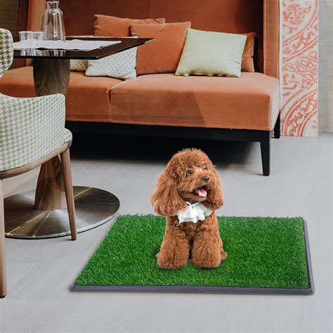 Spaco 30x20 Artificial Grass Bathroom Faux Grass Rug Carpet For Pets