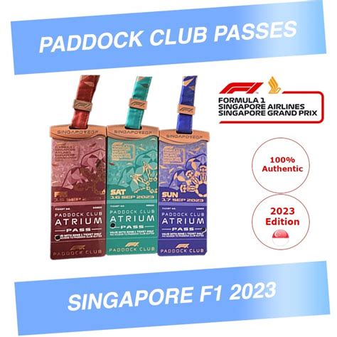 F1 2023 Paddock Club Pass Ticket Lanyard Singapore Formula 1 Gp 2023