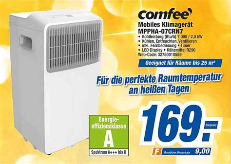 Comfee Mobiles Klimager T Mppha Crn Angebot Bei Hem Expert