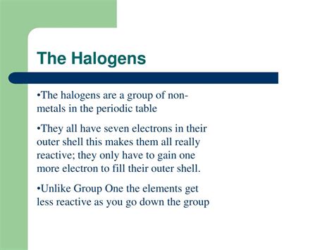 Ppt The Halogens Powerpoint Presentation Free Download Id6868548