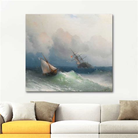 Two Ships At Sea By Ivan Aivazovsky As Art Print CANVASTAR