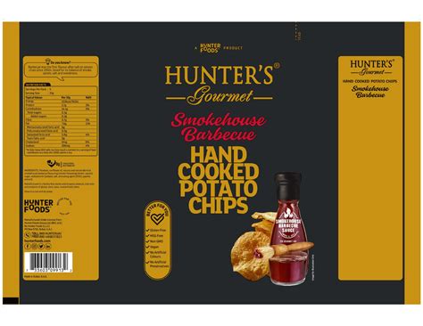 Hunter S Gourmet Hand Cooked Potato Chips Smokehouse Barbecue G