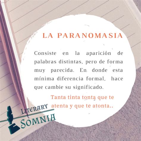 Qué es Paronomasia significado y ejemplos Didáctica Literary somnia