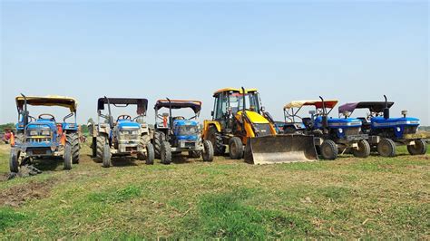 New Jcb Backhoe Machine And Sonalika Tractor Over Load Trolley Jcb