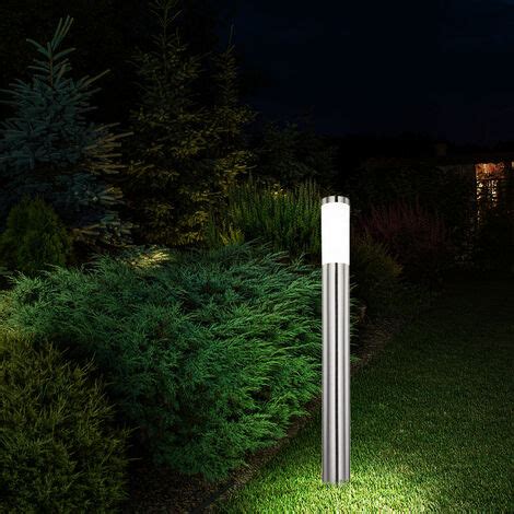 Set Di Lampade Da Terra Da Esterno A Led In Acciaio Inox