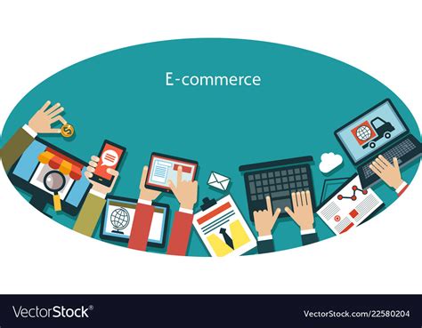 Infographics Background E Commerce Royalty Free Vector Image