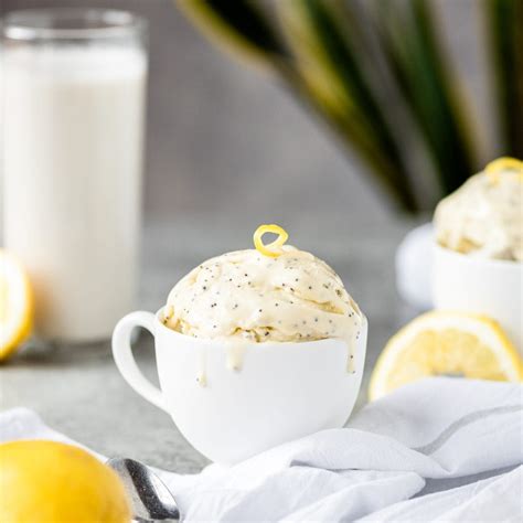 Dairy Free Lemon Poppyseed Ice Cream