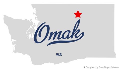 Map of Omak, WA, Washington