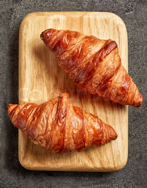 Freshly Baked Croissants Stock Image Colourbox